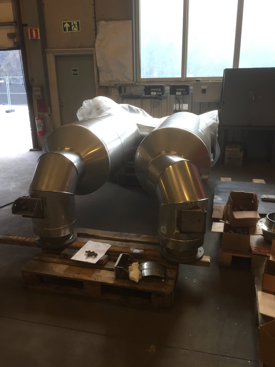 imssilencers's tweet photo. Another polished performance! @imssilencers #atex silencers pre clad prior to installation on #offshoreUK platform. https://t.co/9iOaFINPhi