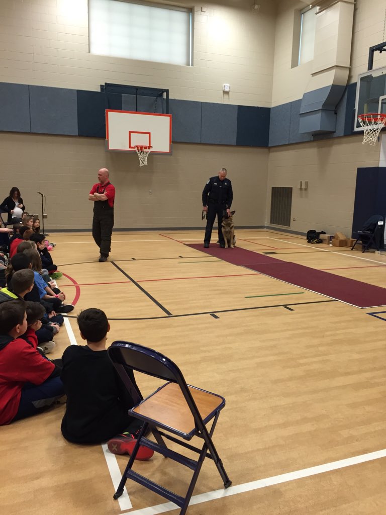 Lake County K-9 unit visiting. #engage109 #wilmot109 #DeerfieldILPD