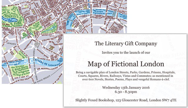 FoxedBooks's tweet image. Join us and @literarygifts at the shop next Wednesday from 6.30pm for the launch of their Literary Map of London.