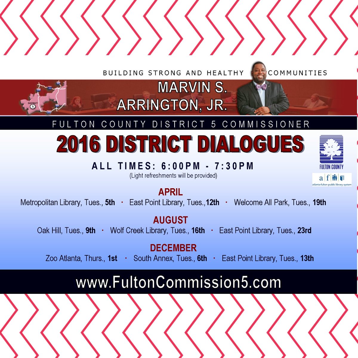 FultonComm5's tweet photo. Save these dates for our office's community forum where information is given and input is received. #2016DD https://t.co/2GcvI9fyzN