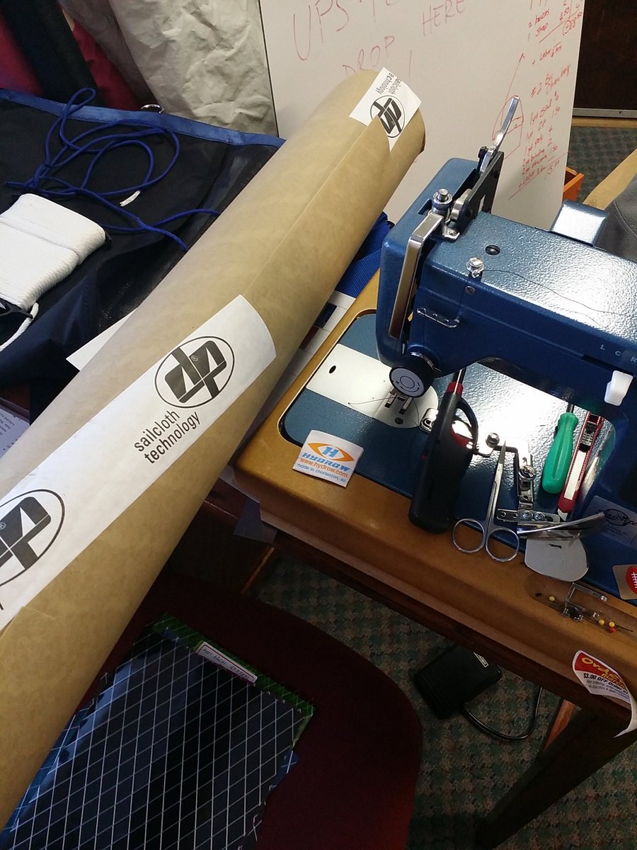 New sailcloth arriving from DP! These will be #oarbags #slings #boatcovers #bladebags soon