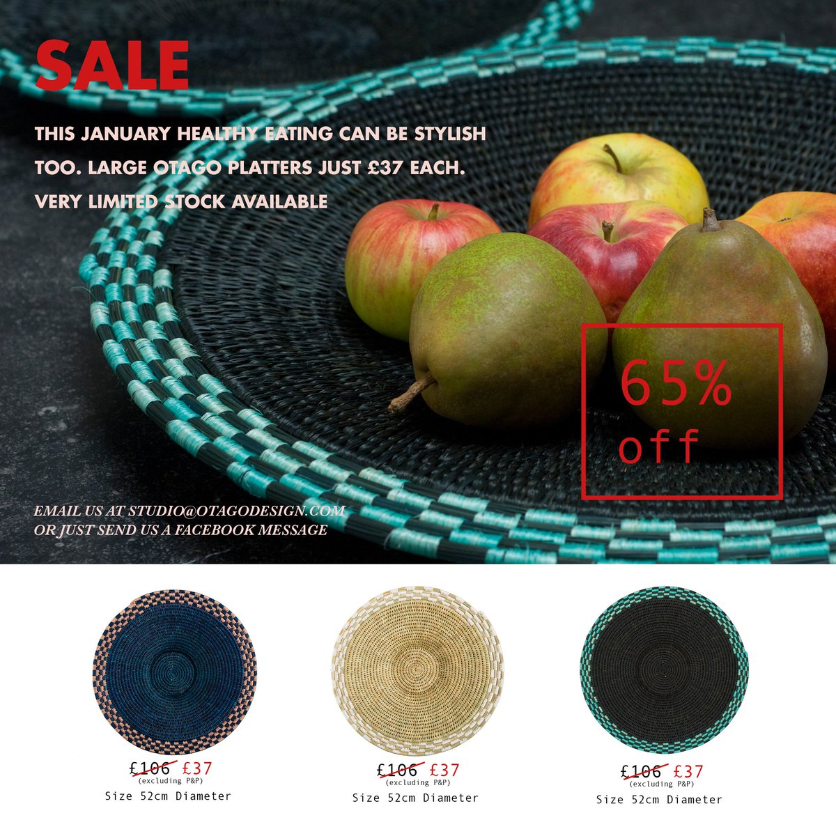 OtagoDesign's tweet photo. @OtagoDesign has some end of line platters available at bargain prices. Email studio@otagodesign.com or PM us. HNY! https://t.co/s4zL5UX058