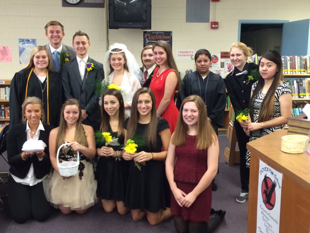 Mrs Golden's Spanish IV class had its Spanish wedding today! Great job class! #DoverProud