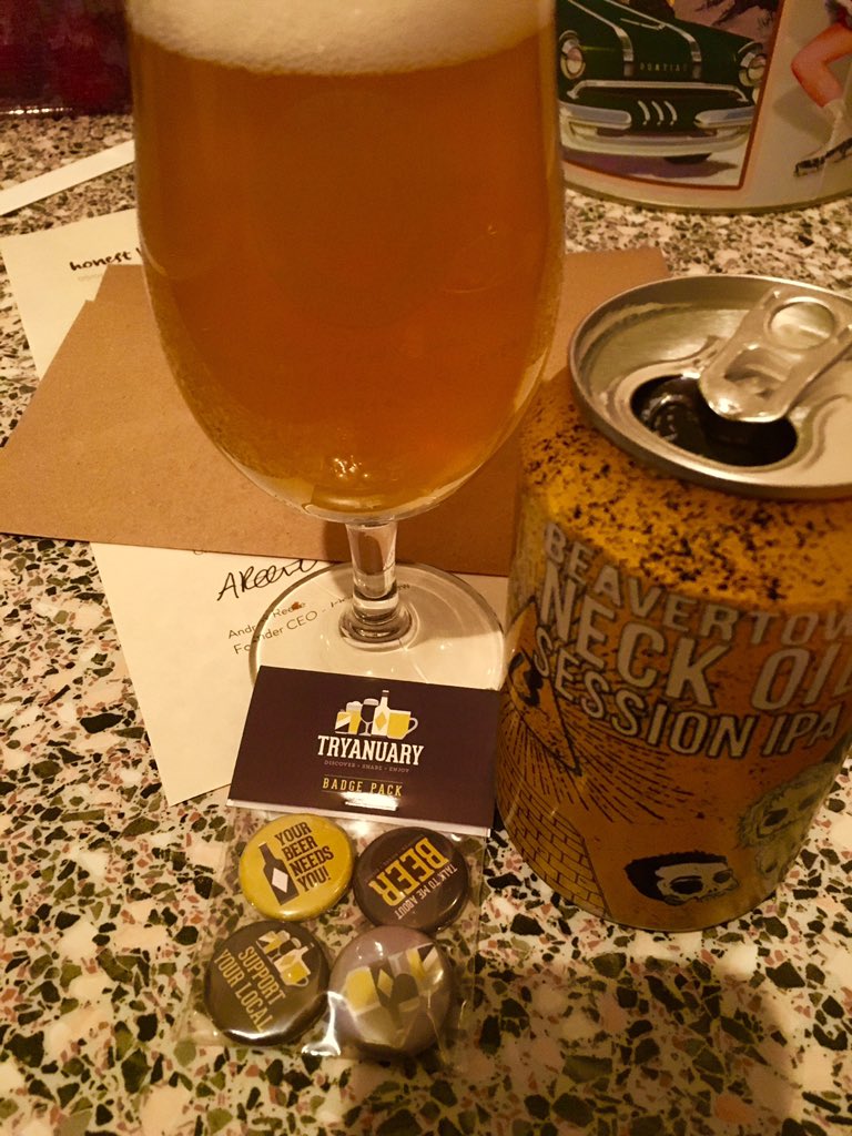 davenewsham's tweet photo. @tryanuary @beavertownbeer @honestbrew #tryanuary #neckoil #badgepack #pins #badges 👍🏻🍺😃 #beeroclock #craftbeer https://t.co/Bf9gJ1IrFI