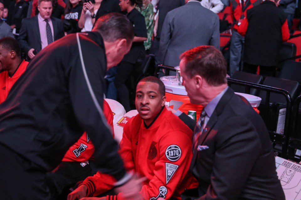 Oregonian's tweet image. Trail Blazers' blunder, Doc Rivers' gamesmanship send CJ McCollum to inactive list #RipCity ORne.ws/1O74JZB