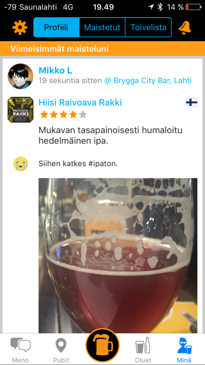 Kaji_fi's tweet photo. Raivoava Rakki by @PanimoHiisi . Hieno #IPA! Siihen katkesi #ipaton 😥. #craftbeer #beer #olut #olutarvio https://t.co/E4t3RkDpSy