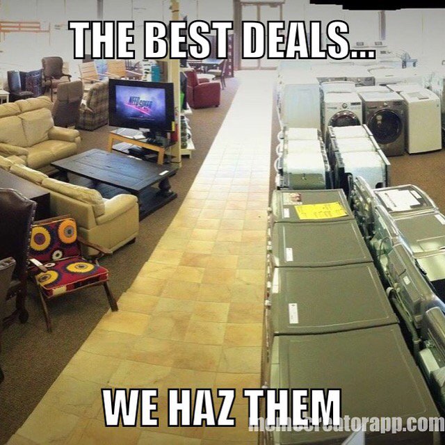 American_Spec's tweet photo. Best in town! Stop in and see us today! #AmericanSpecialties #MN #TwinCities #appliances #electronics #furniture https://t.co/8fhXROVCCg