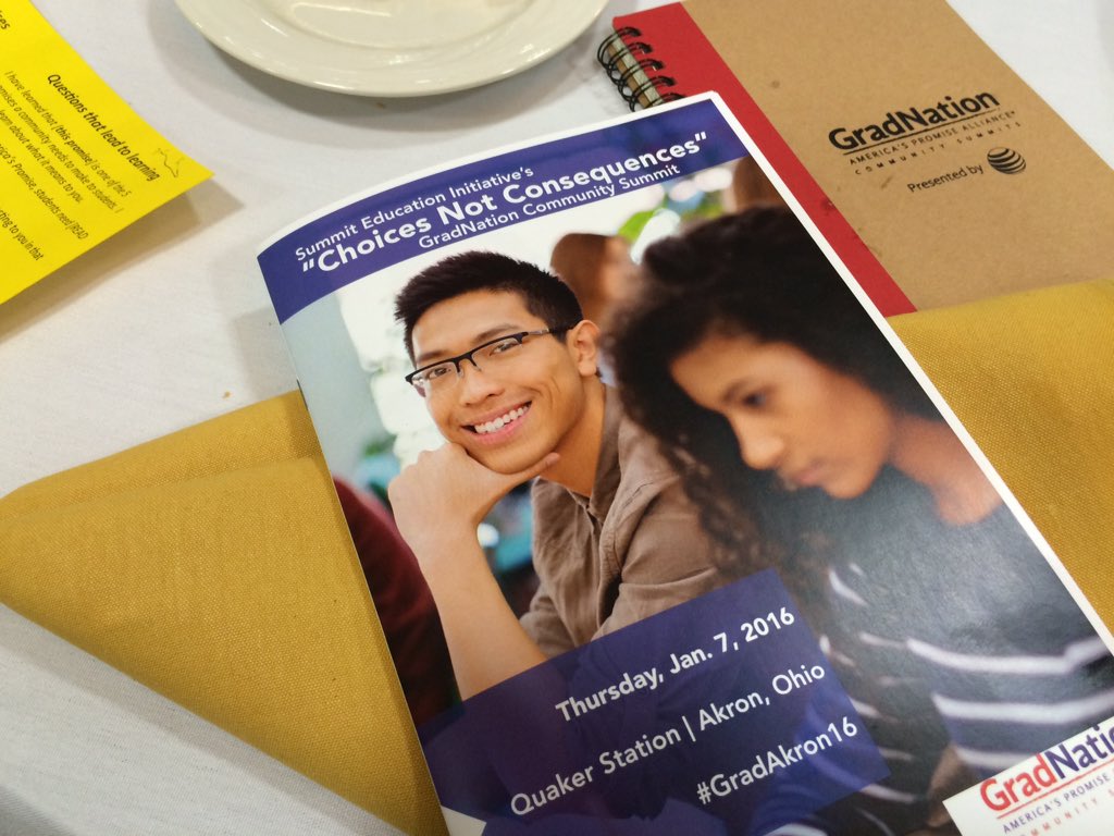 Ideastream's tweet photo. Today's GradNation Community Summit shows that #choices matter #AmGradCLE #GradAkron16 https://t.co/gSKBgf5gzO