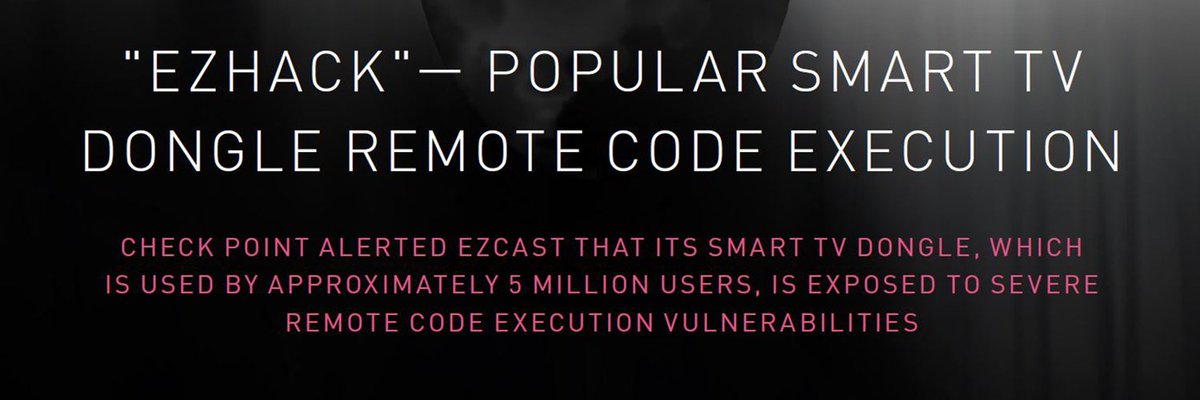 CheckPointSW's tweet photo. [download research report] You’re watching TV – Is it also watching you? #ezhack https://t.co/JRBMsszcMP https://t.co/6t3tCekeCB
