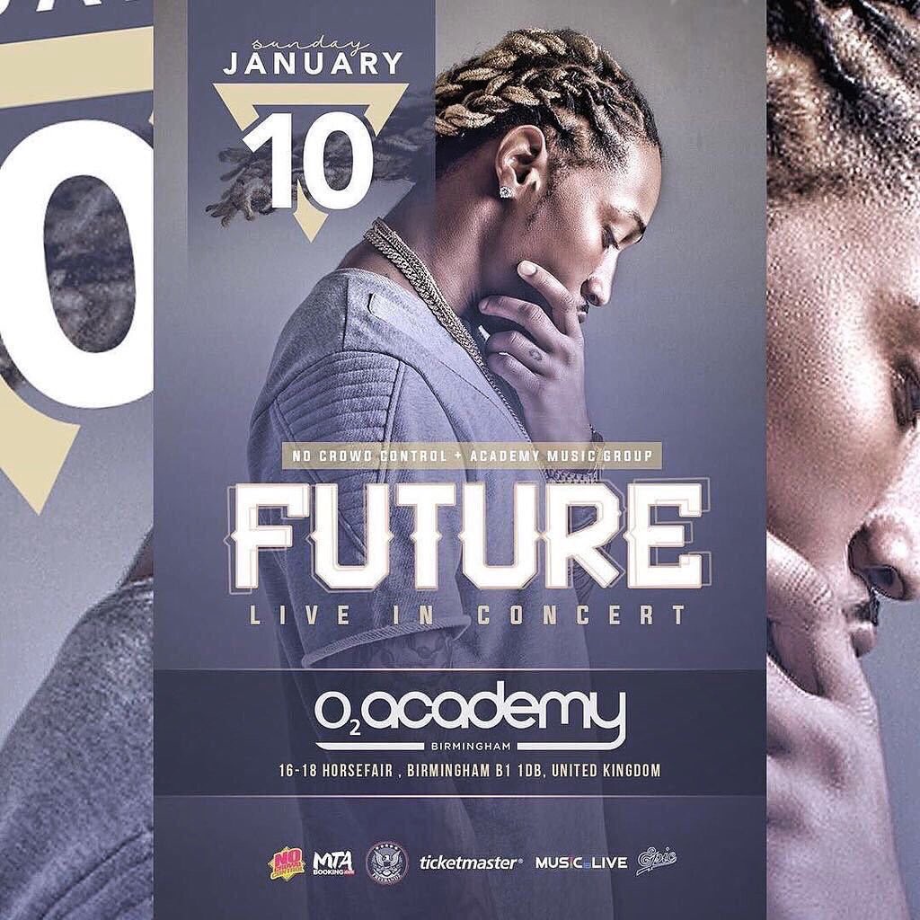 Get your tickets now for Future's concert in Birmingham this Sunday! goo.gl/05AUYj