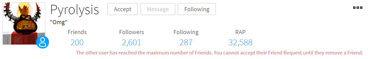 what is the maximum friends on roblox