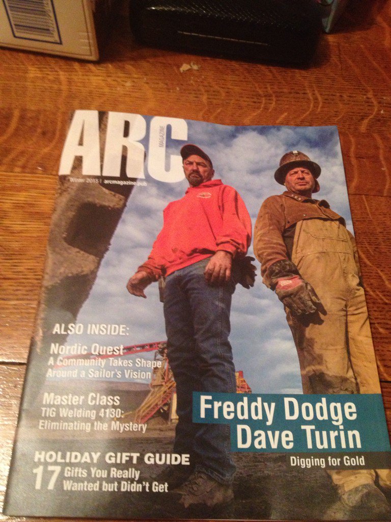 dannyswitzer's tweet image. @Gold_Rush just got my copy of #arcmagazine and @FreddyDodgeGR and Dave Turin from #GoldRush are on the cover..