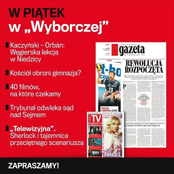 gazeta_wyborcza's tweet photo. W piątek z 'Wyborczą' polecamy tygodnik z programem telewizyjnym. #czytam #wyborcza #telew… https://t.co/zGW0X97ADS https://t.co/hLz7TxUOKr