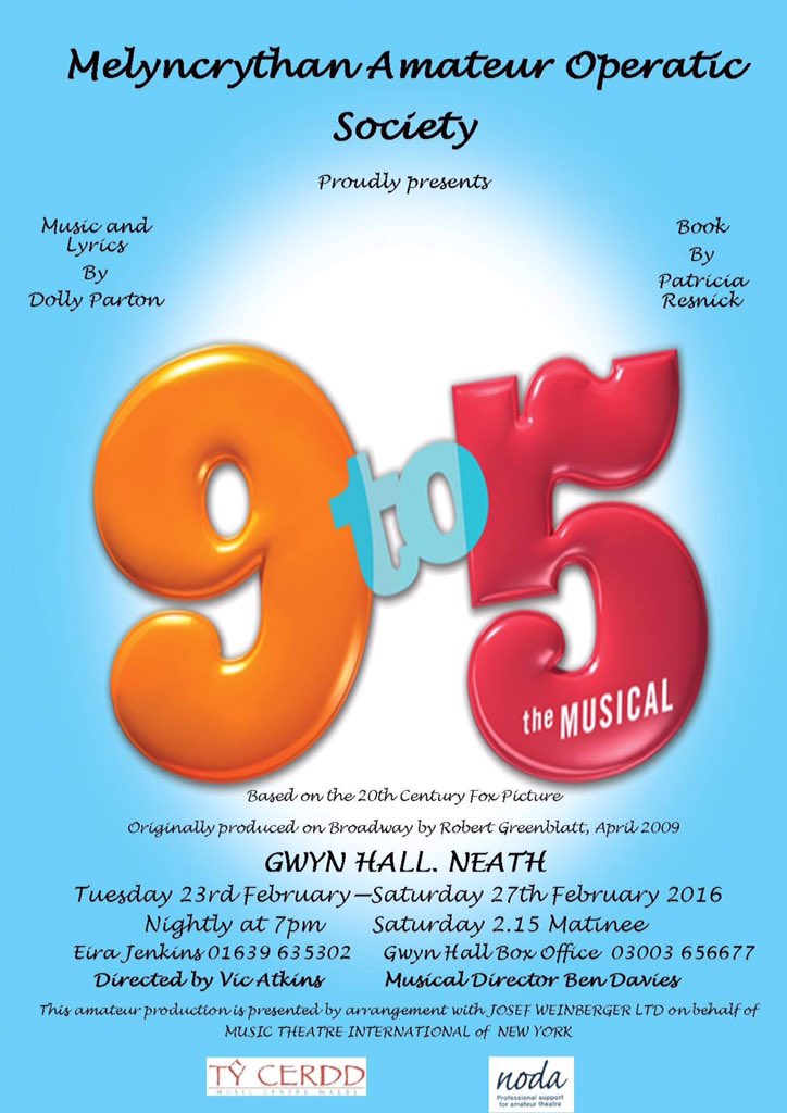 melynAOS's tweet photo. Tickets for #9to5 on sale now!!! https://t.co/kVruoBarFg