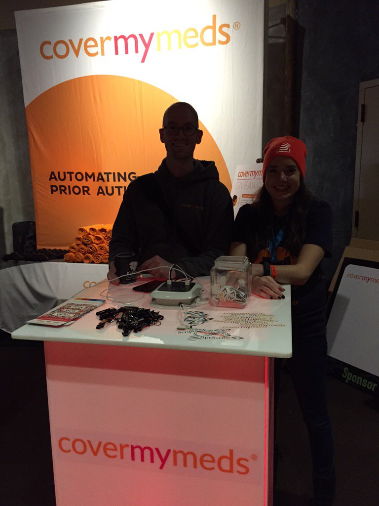 sos_jr's tweet photo. At #Codemash thank @CoverMyMeds for their support of #Cleveland entrepreneurs by sponsor @TechPintNews' #TechPint. https://t.co/XdeL0R85BR
