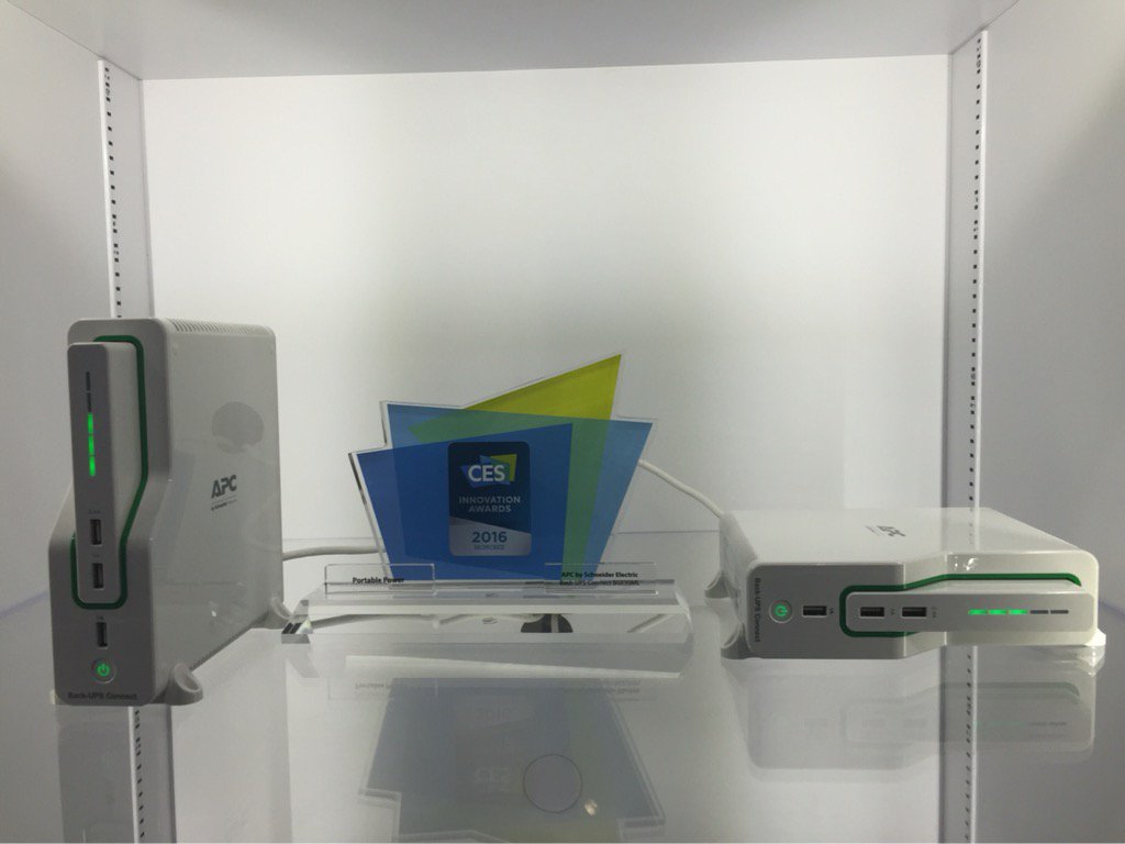 Congrats to <a href="/APCatHOME/">APC at HOME</a> <a href="/APCbySchneider/">APC</a>  <a href="/APC_Channels/">APC_Channels</a> for winning an innovation award at #CES2016! Way to go!