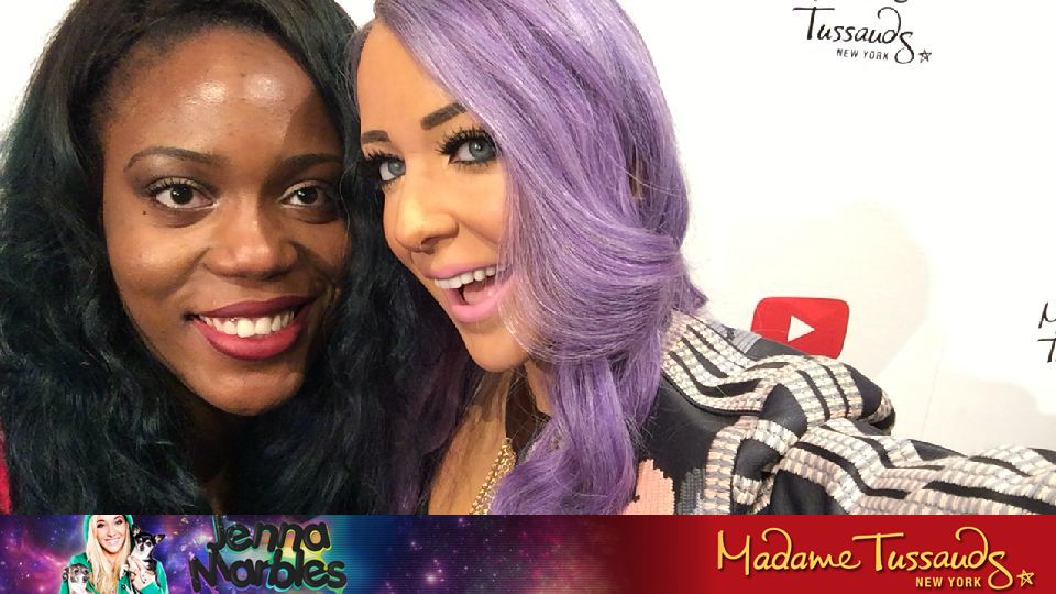 JennaMarblesMT's tweet photo. Jenna Marbles' wax double is a fan of this selfie! https://t.co/LcmQQh79P6