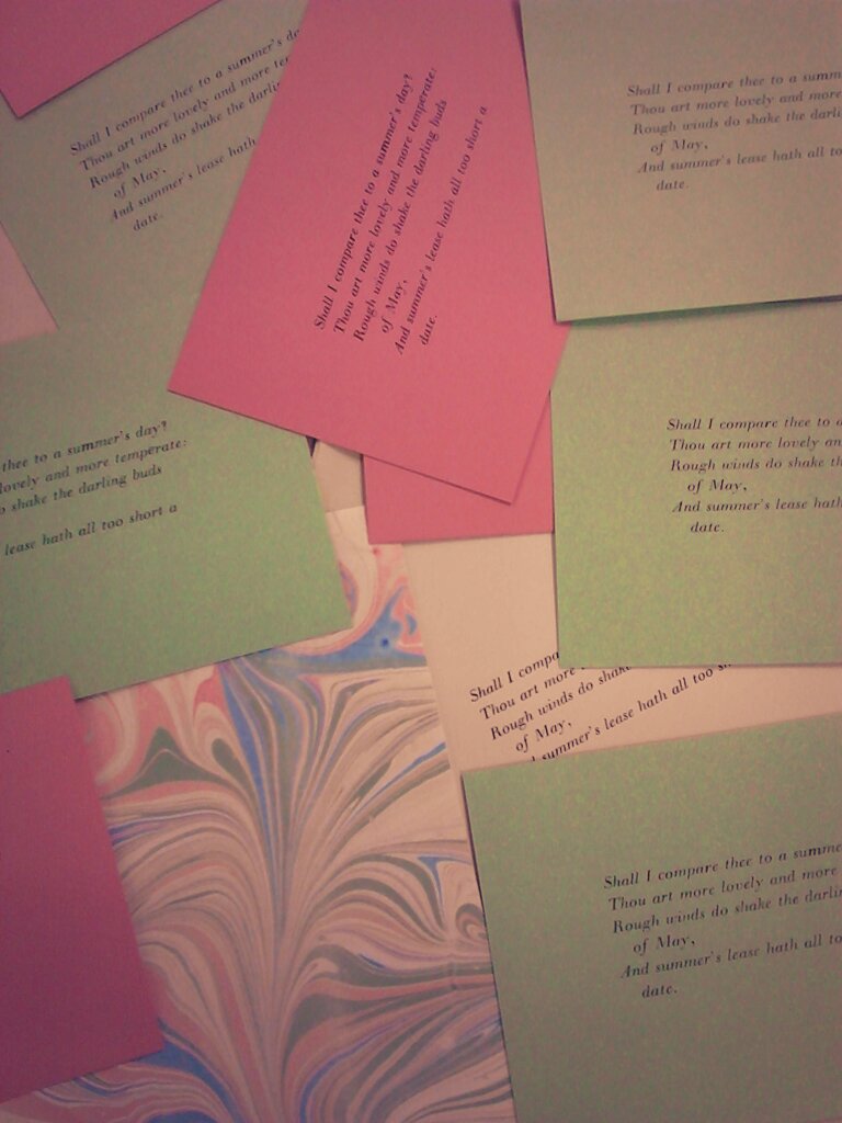 An evening of letterpress printing...