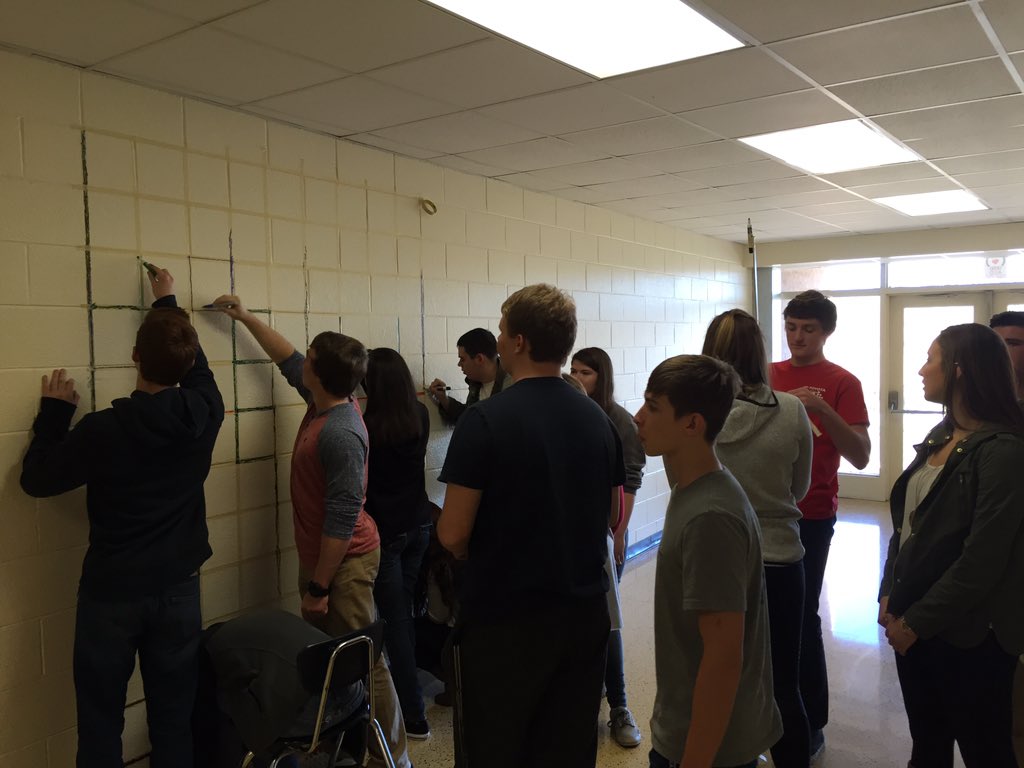 AnthonyTodt's tweet image. AP Physics students trying their hardest to color in between the lines. #EHSPhysics