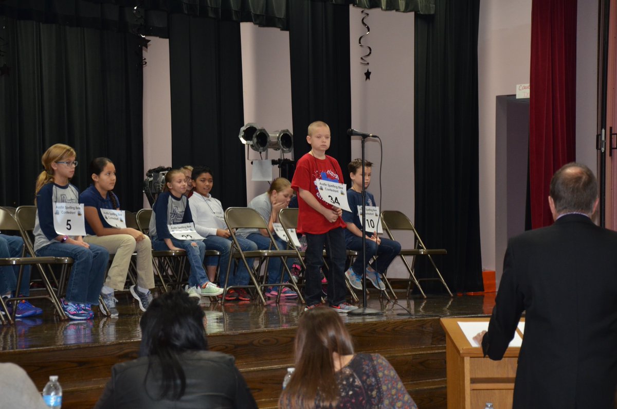 Spelling Bee today! Great job by all participants and congratulations to our champion &amp; runner-up!
