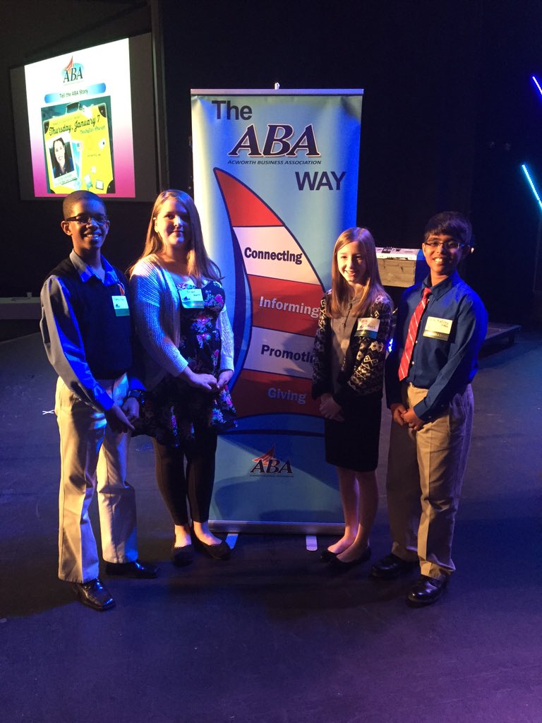 So proud of Barber/Durham MS students embracing leadership opportunities through the Acworth Business Association!