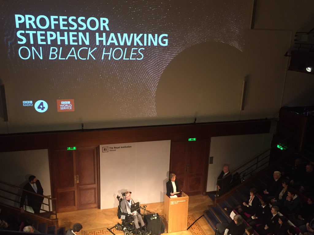 "If you feel like your in a black hole, don't give up" Amazing event at work tonight 🙂 #BBC #Reith