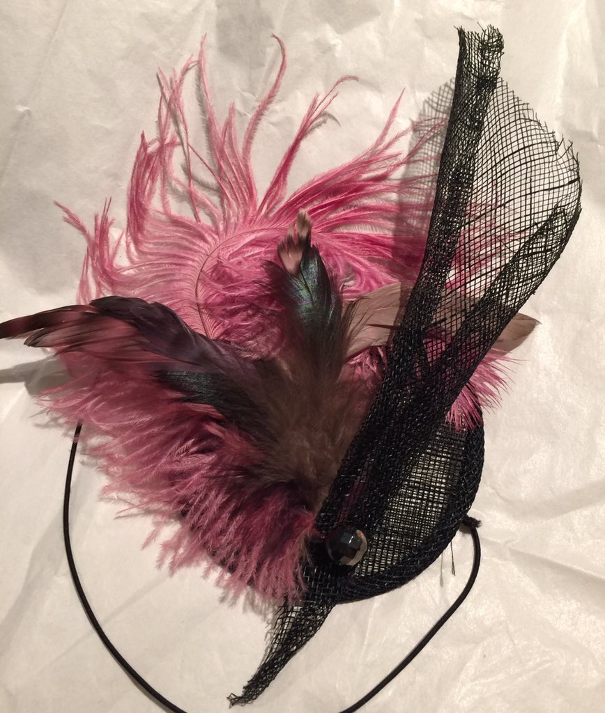 mariatheminx's tweet photo. One of my two creations. So much fun @KE_Millinery 😊 #hatmakingclass https://t.co/MHeg8KYvEI