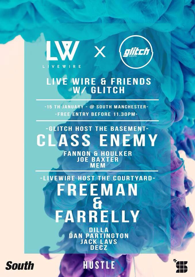 livewire_mcr's tweet photo. Next Friday just got more interesting!! 

Now closing at 5am with two additions...

@FreemanFarrelly 
@ClassEnemyUK https://t.co/HcIs82av6k