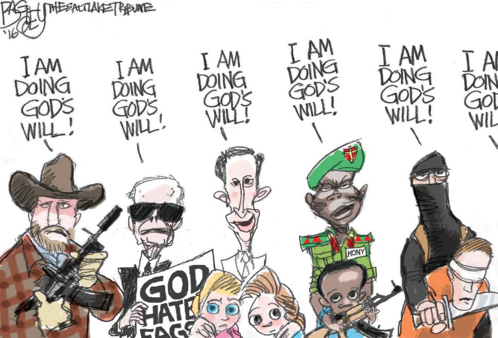 fboosman's tweet image. “Spokesmen for the Almighty”—Pat Bagley, The Salt Lake Tribune bit.ly/1mJe0h0