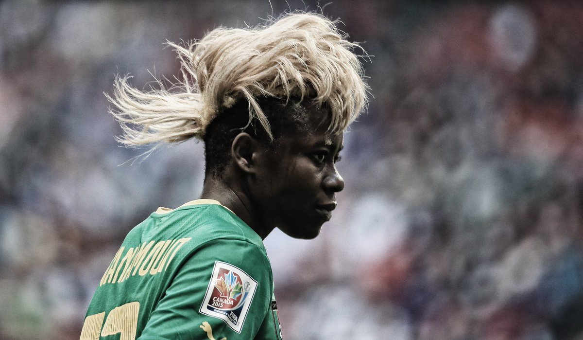 FIFAWWC's tweet photo. A #Cameroon double tonight. Félicitations aussi @NicoGaellenica, crowned @CAF_Online African Women's Player of Year. https://t.co/zBEJe6Opor