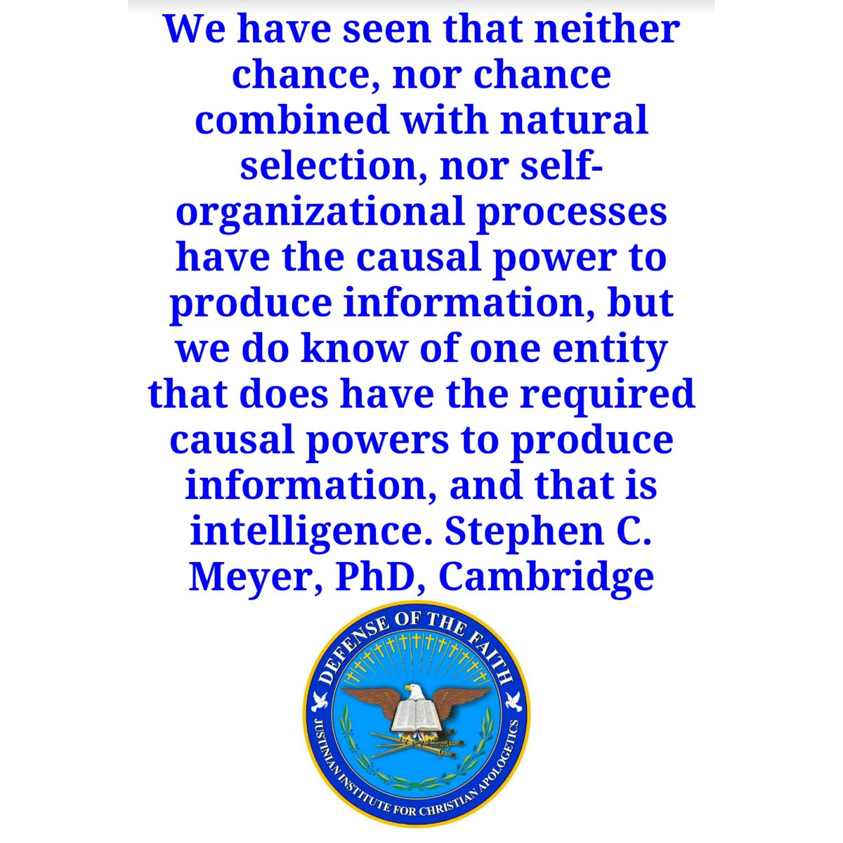 365Apologetics's tweet image. #randomchance  #intelligentdesign  #stephenmeyer  #apologetics  #365apologeticsapp