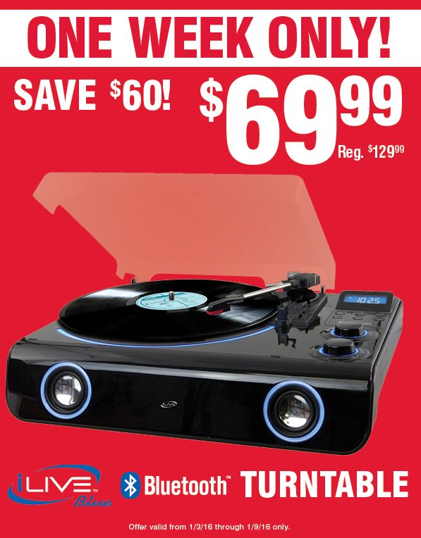 ilive bluetooth turntable