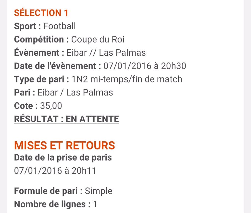 Fixed_Community's tweet image. 💥 1ère grosse pépite de l'année 💥
 
⚜ Eibart MT / Las Palmas FM ⚜
⚜ côte 35 ⚜ 😳😳😳

#ParionsSport