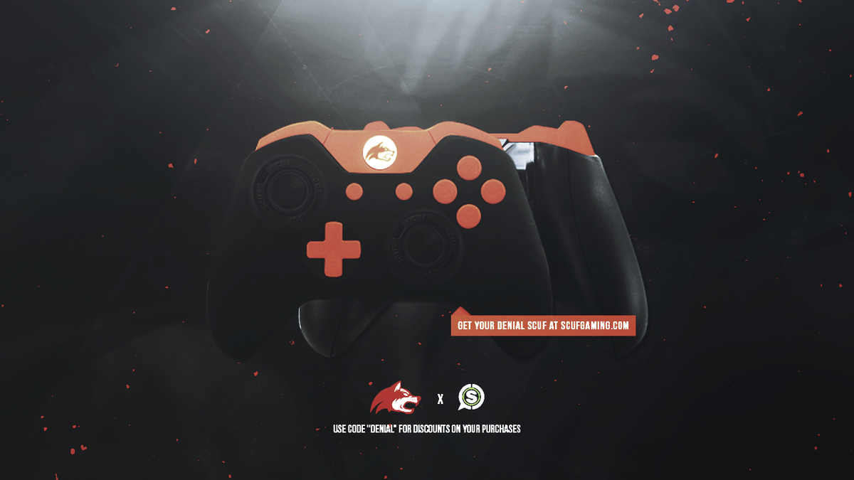 Respectfx's tweet photo. Advertisement for the @DenialEsports Scuf @ScufGaming 
HD: https://t.co/FrNwEtKrbL
RT's &amp; Likes are great!!! https://t.co/54zYsBOhi3