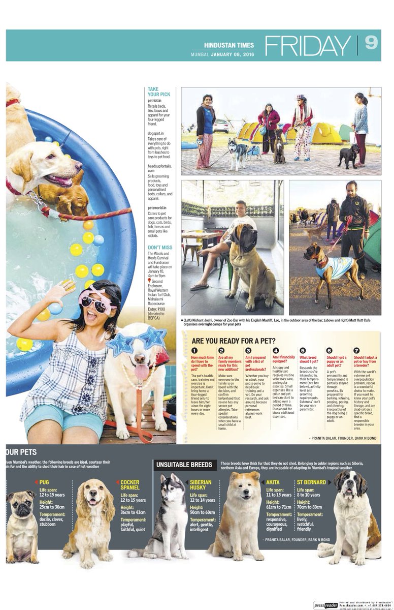 WoofsandHoofsIn's tweet photo. Flipping the papers tis' morning, Pg 8 of @HTMumbai @HT48Hours tells you how you can make a difference <3 #WaHCaF https://t.co/3ihdPYZLW6