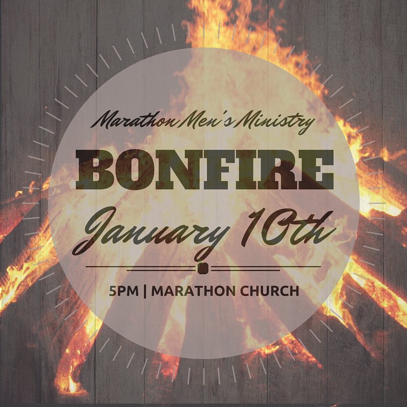 eddiecox's tweet photo. RT @MarathonPVL: Our Men's Ministry will be having a bonfire on January 10th at 5pm. See you there! https://t.co/SmLhE0wTJ7