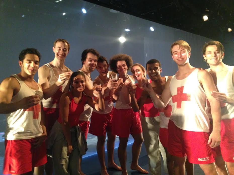 PROTOTYPEfest's tweet image. Happening right now - #GoodSwimmer opening night onstage toast! Come on down to @herearts for the party! #lifeguards