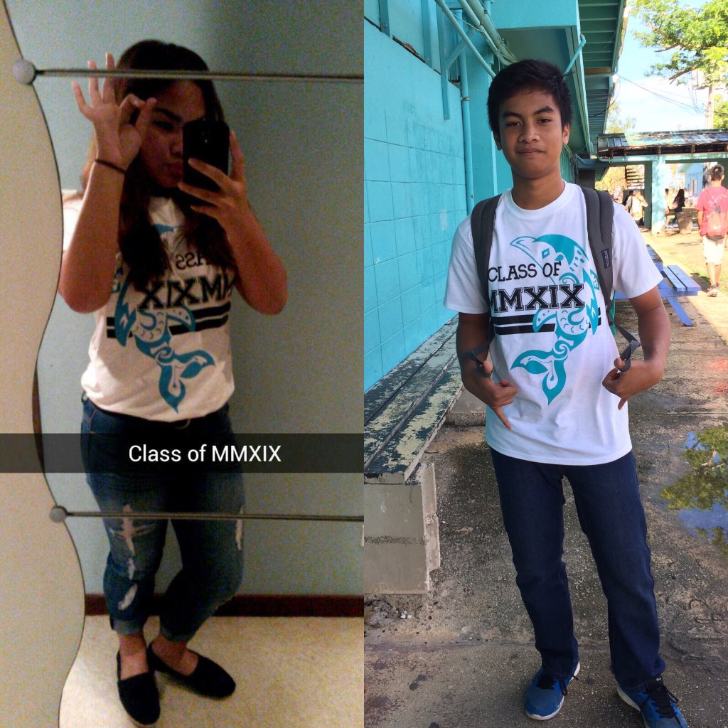 Class_MMXIX's tweet photo. Class of 2k19 rocking the class shirts! 😍🐬 https://t.co/RjrG7gp7IS