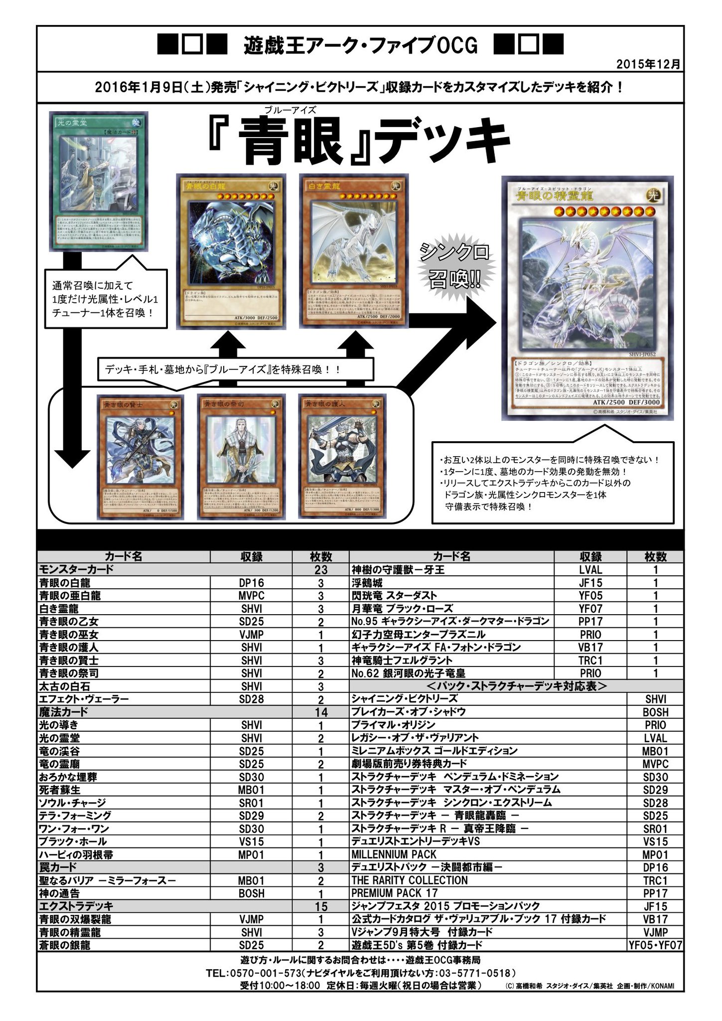 公式 遊戯王ocg Twitter પર 青眼 ブルーアイズ デッキレシピ 本日まで開催されている 青眼デッキ体験会 で配布されているデッキ レシピを紹介 明日発売 シャイニング ビクトリーズ 収録 青眼 関連カードを集めてデッキを作ってみよう T Co 公式 遊戯王ocg Twitter પર 青眼 ブルーアイズ デッキレシピ 本日まで開催されている 青眼デッキ体験会 で配布されているデッキ レシピを紹介 明日発売 シャイニング ビクトリーズ 収録 青眼 関連カードを集めてデッキを作ってみよう T Co