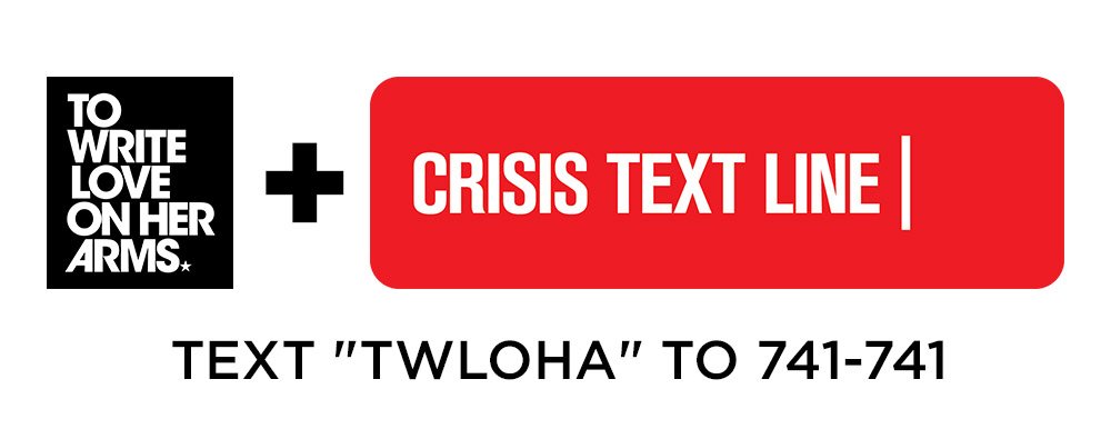 TWLOHA's tweet image. Help is real. Text "TWLOHA" to 741-741 and connect with a trained crisis counselor through @CrisisTextLine.