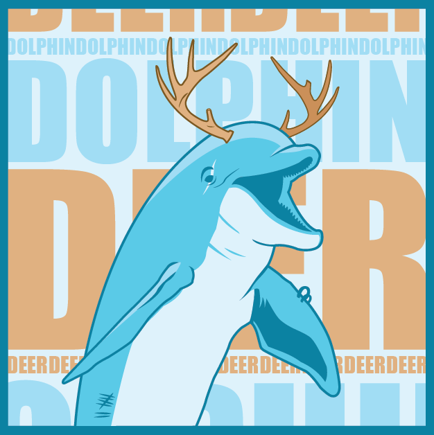 MrFruitYT's tweet photo. Dolphindeer... He's seen some things. (RT if you'd be interested in a limited few-day t-shirt run) https://t.co/ECp59QSh60