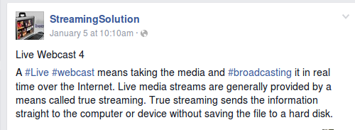 streamingdunia's tweet photo. A #Live #Webcast means taking the media and #Broadcasting it in real time over the #Internet. https://t.co/QsVr43sMXU