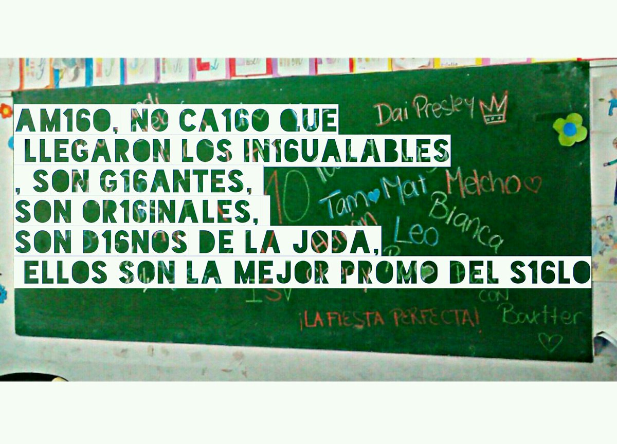 sendasvpromo16's tweet photo. LA MEJOR PROMO SOMOS IN16UALABLES, G16ANTES, OR16INALES SOMOS LA MEJOR DEL S16LO #Promo2016 https://t.co/3V80VowYnZ