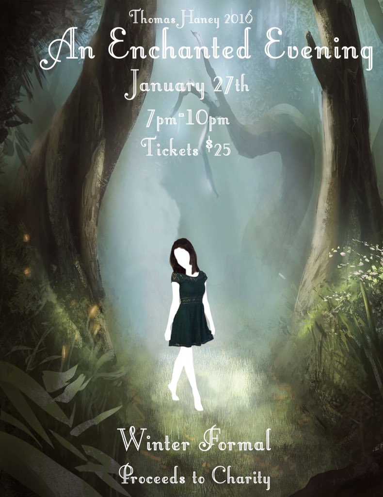 HaneyCouncil's tweet photo. ✨Winter Formal 2016: An Enchanted Evening. January 27! tickets on sale next week, come on Gr. 11 and 12s✨ https://t.co/p7fBVAlBHc