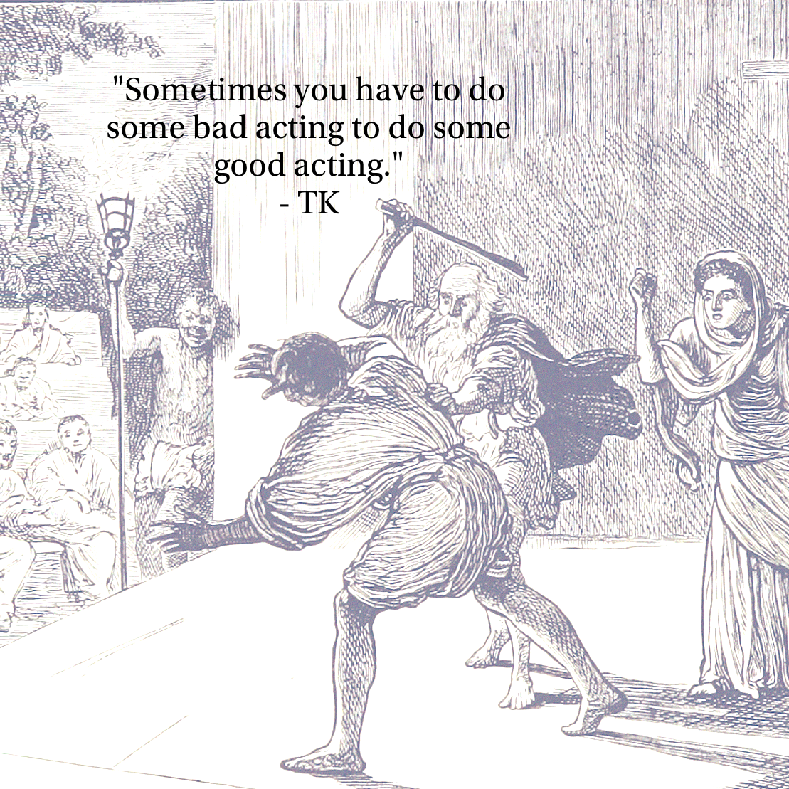 tknickerbocker's tweet photo. "Sometimes you have to do some bad acting to do some good acting." - TK #actorslife #actingadvice #tkacting #theatre https://t.co/qW4FTcXoO3