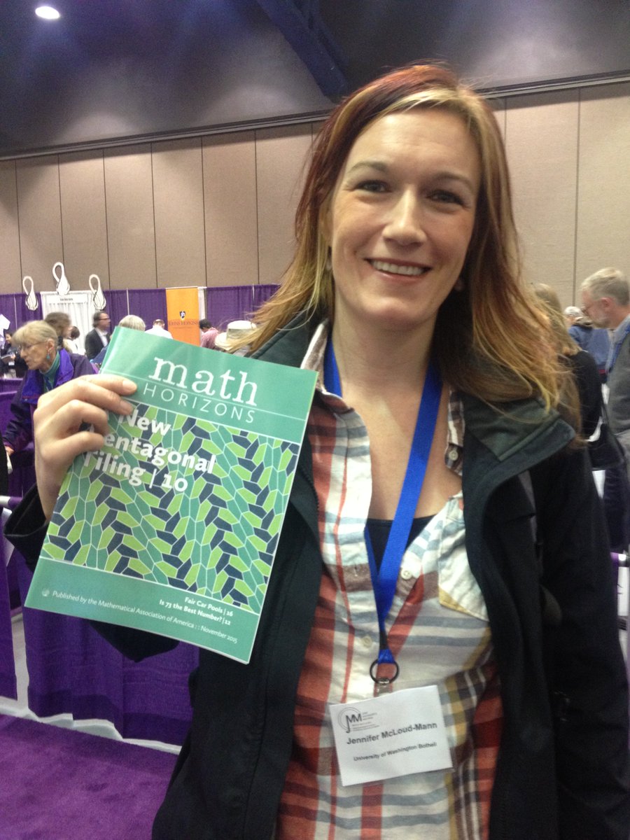 CardColm's tweet image. Jennifer McLoud of Bothell Pentagon fame blogs.scientificamerican.com/guest-blog/mar… brandishing her team&apos;s landmark @MathHorizons cover