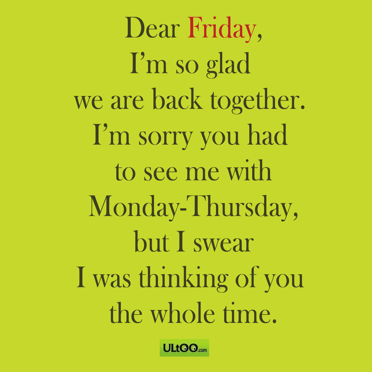 ULtoo's tweet photo. #Friday https://t.co/jN507LWocx