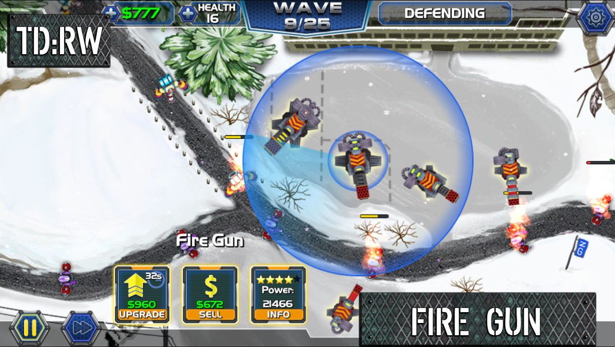 RobotWars2016's tweet photo. #FireGun on the snow battlefield. #TowerDefense #RobotWars https://t.co/MArK3Dtn3X