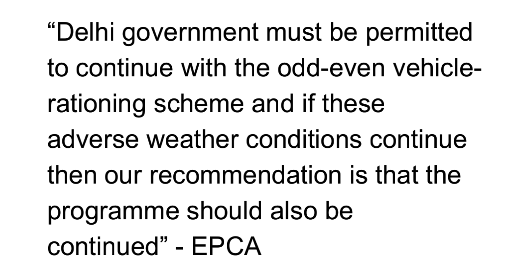 AamAadmiParty's tweet photo. Supreme Court appointed Environment Pollution Control Authority, EPCA's recommendation on Delhi Govt's Odd-Even Prog https://t.co/46BQwaqj6e