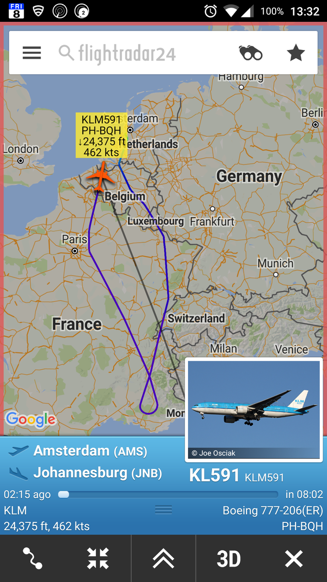 FlightEmergency's tweet photo. #KLM59 returning to Schipol with a technical issue. #KL591 https://t.co/y7RXGRcqUR / @CivMilAir https://t.co/jFxCQpzVoF